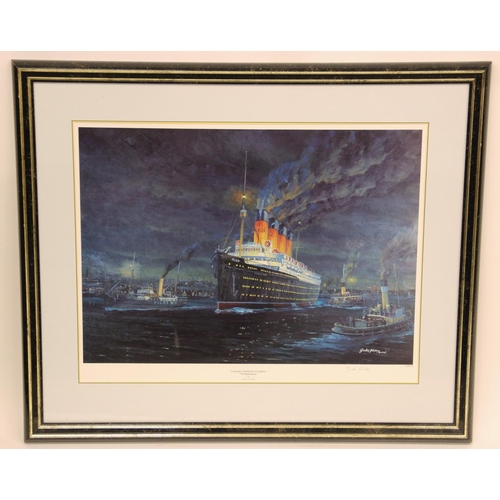 497 - A collection of fourteen railway and ocean liner transport prints, most limited edition, to include ... 