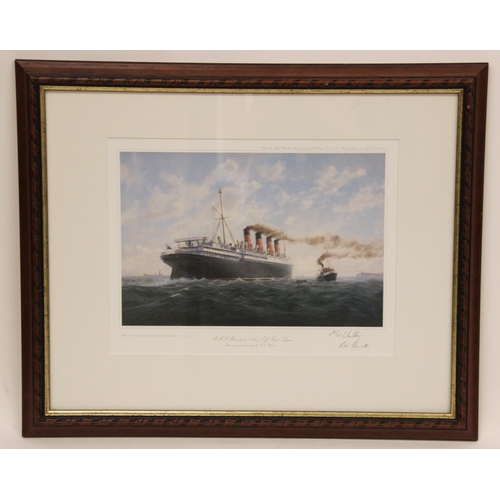 497 - A collection of fourteen railway and ocean liner transport prints, most limited edition, to include ... 