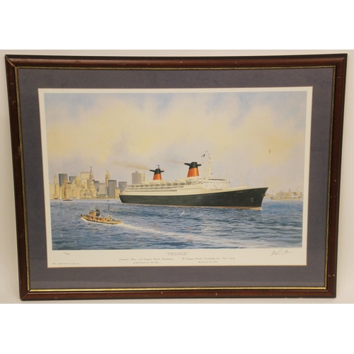 497 - A collection of fourteen railway and ocean liner transport prints, most limited edition, to include ... 