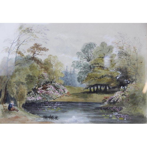 501 - Follower of Peter De Wint (1784-1849), 
'Near Lincoln', 
Watercolour on paper, 
Unsigned, 
27cm x 43... 