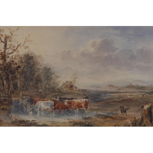 501 - Follower of Peter De Wint (1784-1849), 
'Near Lincoln', 
Watercolour on paper, 
Unsigned, 
27cm x 43... 