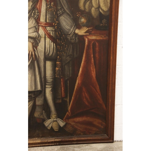 530 - After Sir Peter Lely (1618-1680),
Portrait of Charles II, 
Full length, wearing coronation robes wit... 