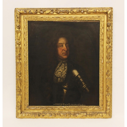 533 - Follower of Godfrey Kneller (1646-1723), 
Portrait of Oldfield Esq of Leftwich in Cheshire Half leng... 