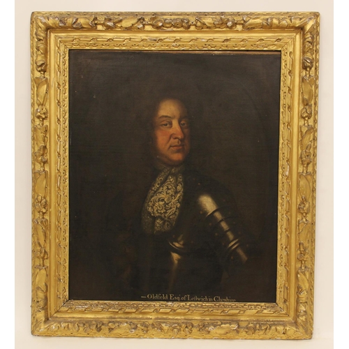 533 - Follower of Godfrey Kneller (1646-1723), 
Portrait of Oldfield Esq of Leftwich in Cheshire Half leng... 