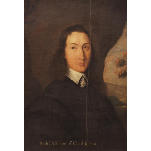 538 - English school, late 17th century, 
Portrait of Richard Assheton of Chadderton,
Half length in cleri... 