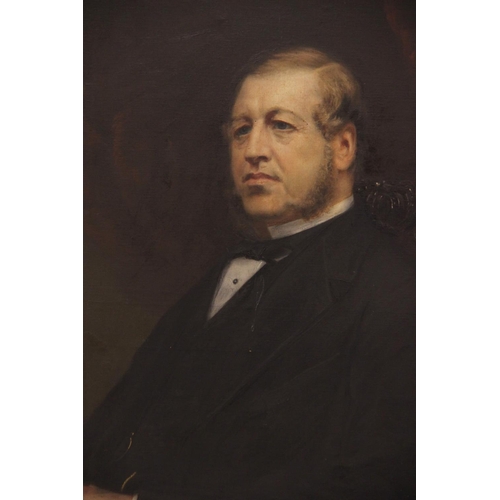 539 - Joseph Bridge (1845-1894), 
Portrait of John Ralph Ormsby-Gore, 1st Baron Harlech, three quarter len... 