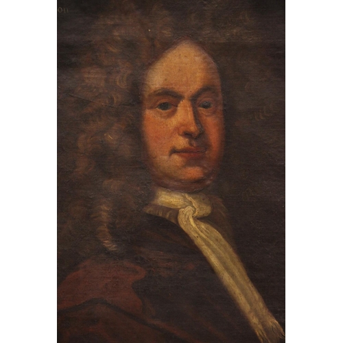 544 - Follower of Michael Dahl (1659 -1743), 
Portrait of Thomas Kenyon of Peel Half length wearing a brow... 