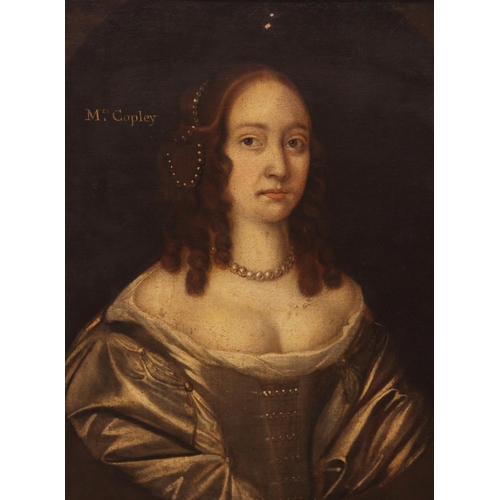 550 - English school, late 17th century, 
Portrait of Beatrix, Mrs Copley, wife of Edward Copley Head and ... 