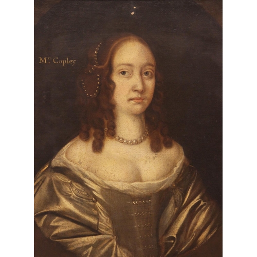 550 - English school, late 17th century, 
Portrait of Beatrix, Mrs Copley, wife of Edward Copley Head and ... 