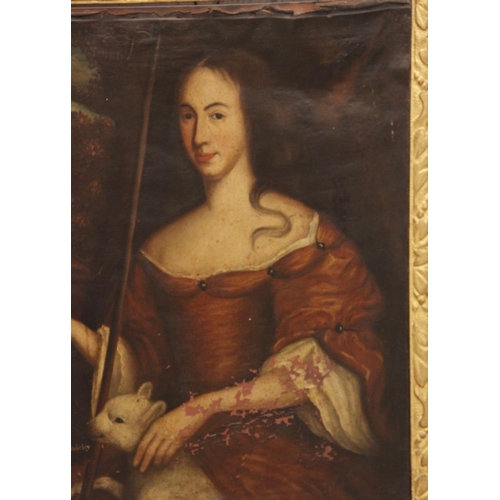 552 - English school, late 17th century,
Portrait of Frances Holland Wife of Thomas Cholmondeley of Holfor... 