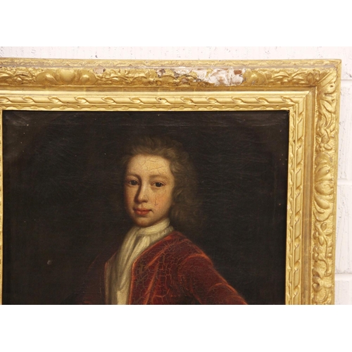 554 - English School, late 17th century,
Portrait of Roger, son of George Kenyon Esq MP, half length weari... 