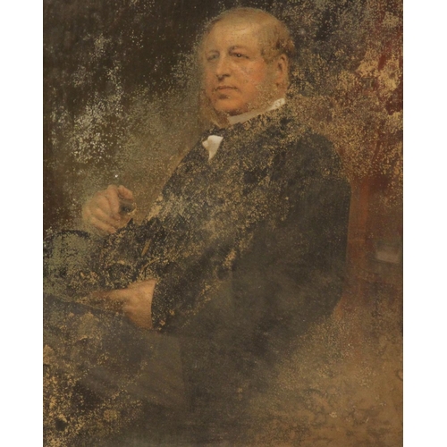 558 - Edward Taylor (late 19th century), 
Portrait of Lloyd Kenyon,  
Head and shoulders seated wearing a ... 