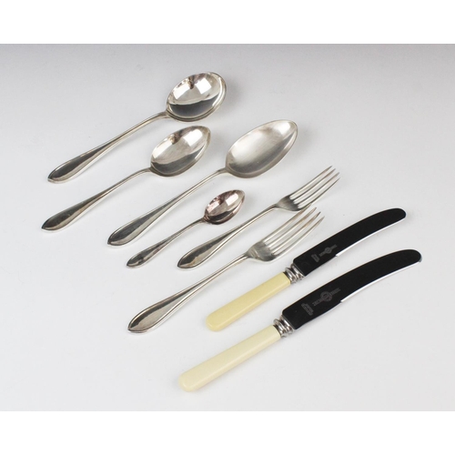 71 - A canteen of silver plated cutlery, 20th century, retailed by Evans and Matthews Ltd of Birmingham, ... 