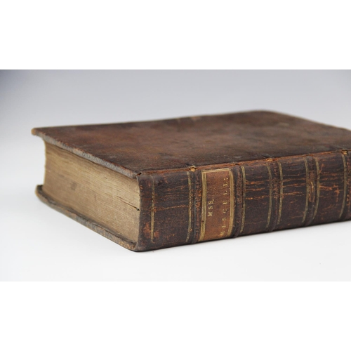 465 - THE COMMON PLACE BOOK OF THE REVEREND ROBERT POTTER, full leather, laid paper, containing hand-writt... 