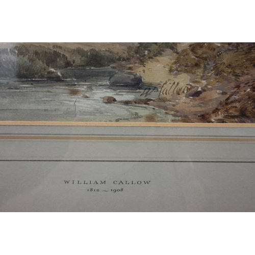 508 - William Callow RWS (1812-1908),
View of a rural stream with hills beyond,
Watercolour,
Signed lower ... 