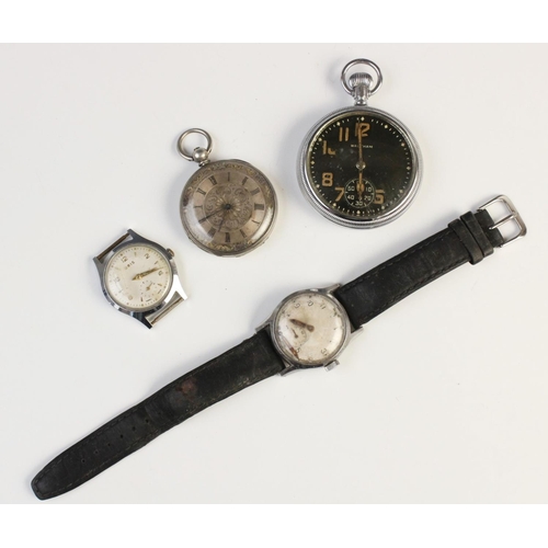 76 - A Military issue Army Trade Pattern (A.T.P) wristwatch, ref 109027, the case enclosing a circular fa... 