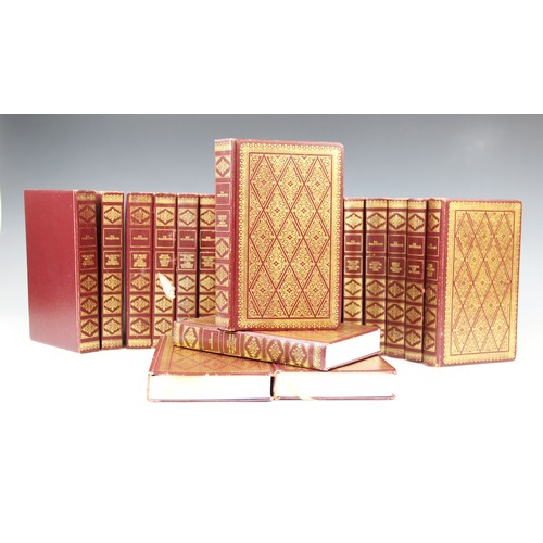 489 - DECORATIVE BINDINGS: Wodehouse (P.G.), COLLECTED WORKS, 20 vols, full red leather with gilt embossed... 