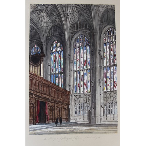 503 - English school (19th century), 
A bound portfolio of architectural sketches and watercolours, to inc... 