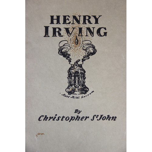 488 - St John (C), HENRY IRVING, privately published, illustrated paper covers, laid paper (some uncut pag... 