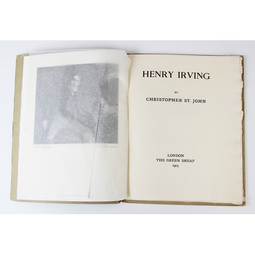 488 - St John (C), HENRY IRVING, privately published, illustrated paper covers, laid paper (some uncut pag... 