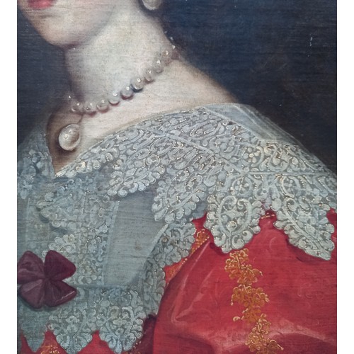 559 - Follower of Anthony Van Dyck (1599-1641), 
Portrait of Queen Henrietta Maria (1609-1669),
Head and s... 