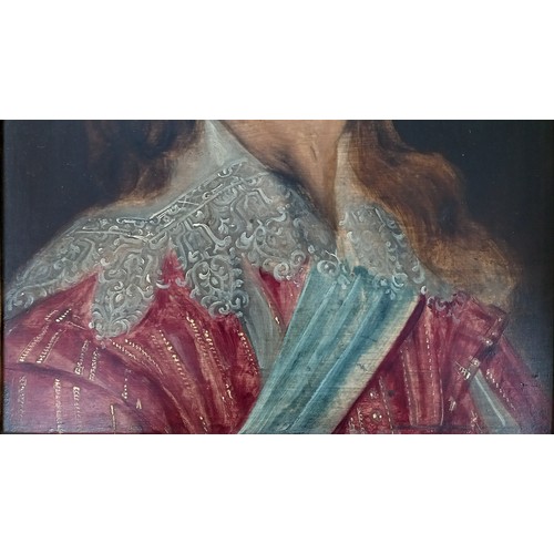 556 - Manner of Daniel Mytens (1590-1647),
Portrait of Charles I Head and shoulders wearing a lace collar ... 