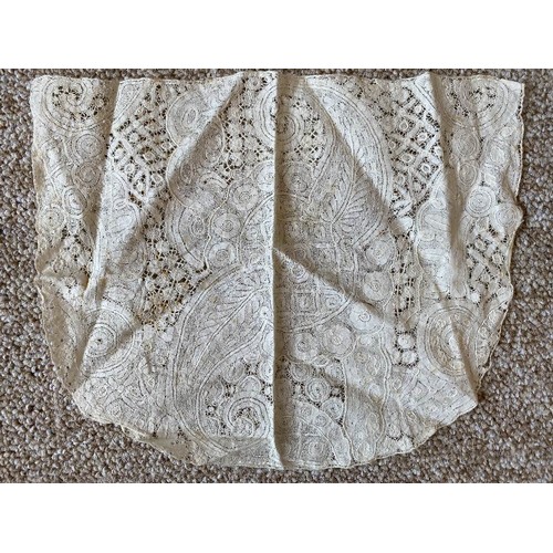 406 - A collection of 19th century and later lace samples, to include Ayrshire work, crochet, Maltese lace... 