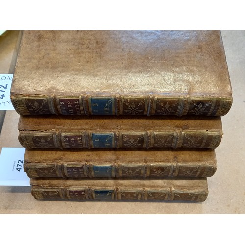 472 - Hume (D), THE HISTORY OF ENGLAND FROM THE INVASION OF JULIUS CAESAR TO THE REVOLUTION IN 1688, 8 vol... 