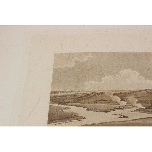 495 - After Thomas Girtin (1775-1802), 
Eight views of Paris, 
Sepia aquatinted lithographs on paper, 
Thr... 