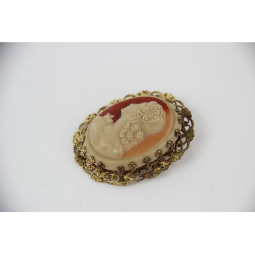 137 - A selection of antique and vintage brooches to include a Victorian/Edwardian Egyptian Revival scarab... 