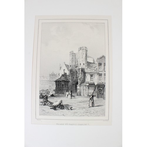 494 - After Thomas Shotter Boys (1803-1874), 
Eight views of French cities, comprising: 'The Porch Of Char... 