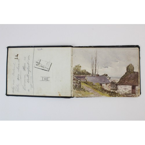 516 - A collection of watercolours, pen and ink sketches and pencil sketches, early 20th century, loose, f... 