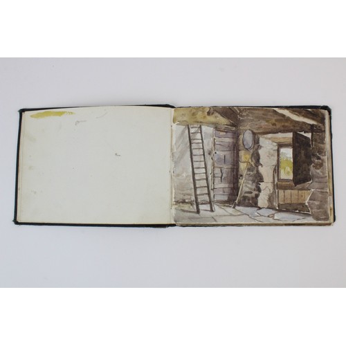 516 - A collection of watercolours, pen and ink sketches and pencil sketches, early 20th century, loose, f... 