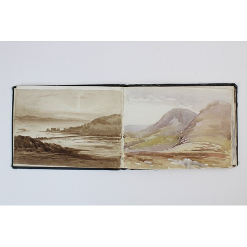 516 - A collection of watercolours, pen and ink sketches and pencil sketches, early 20th century, loose, f... 