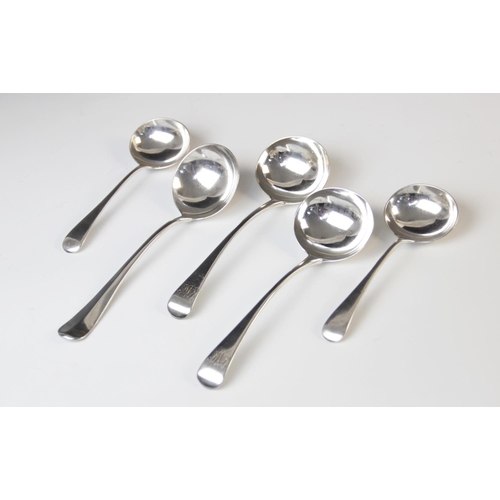 41 - A pair of Old English pattern George III silver sauce ladles by Solomon Hougham, London 1812, each w... 