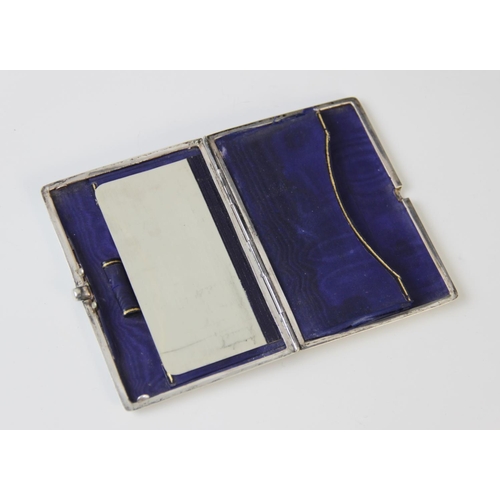 62 - A silver aide memoire by Mappin & Webb, of rectangular form with engraved floral and foliate decorat... 