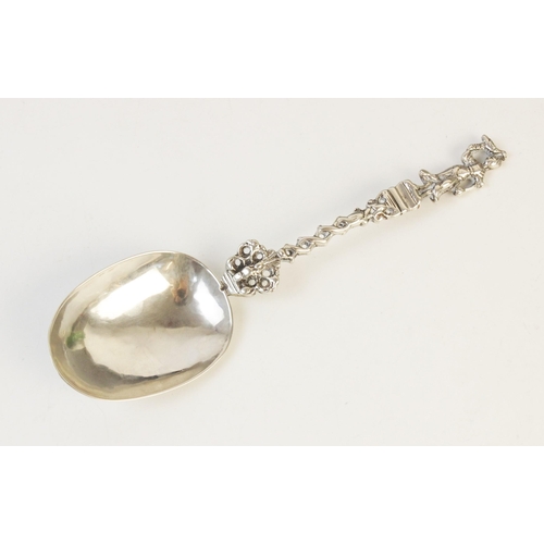 10 - An 18th century silver meat skewer, London circa 1760, (maker's marks worn), of typical form with sh... 
