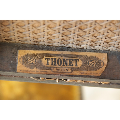 934 - A pair of early 20th century German ebonised Arts and Crafts chairs by Michael Thonet, each chair wi... 