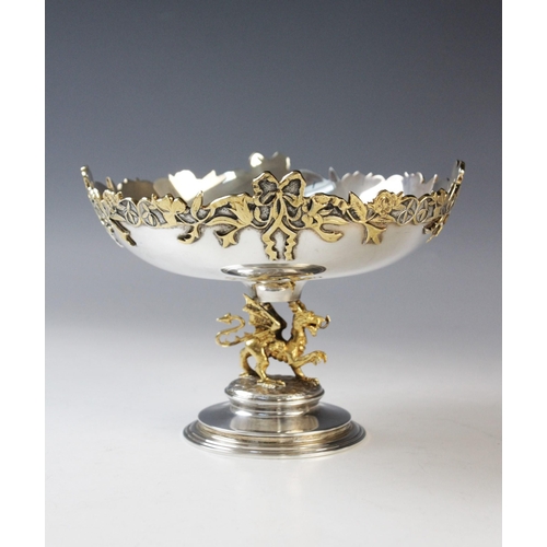 119 - A silver gilt Royal Commemorative tazza by Garrard & Co, London 1981, limited edition number 48/200,... 