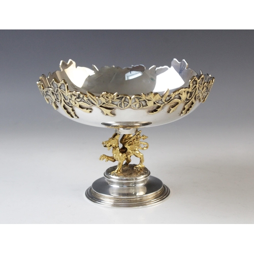 119 - A silver gilt Royal Commemorative tazza by Garrard & Co, London 1981, limited edition number 48/200,... 