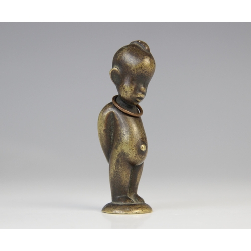 99 - After Karl Hagenauer (Austrian, 1898-1956), an Art Deco bronze figure, early 20th century, modelled ... 