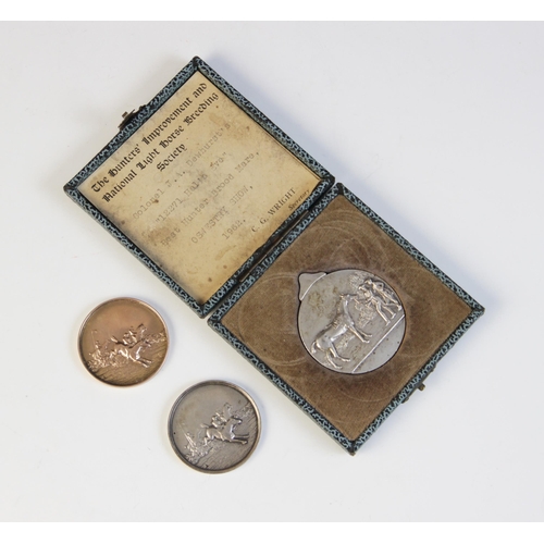 75 - A 9ct gold medallion for the ‘New Brighton Horse Show 1937 Open Jumping’, James Fenton, Birmingham 1... 