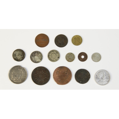 103 - A collection of ninety-nine 18th century and later silver, copper and cupro-nickel global coinage, t... 