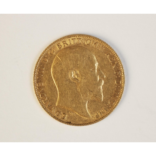 87 - An Edward VII gold half sovereign, dated 1910, weight 4.0gms