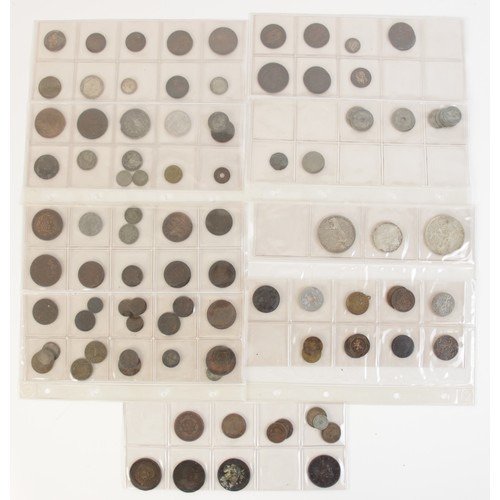 103 - A collection of ninety-nine 18th century and later silver, copper and cupro-nickel global coinage, t... 