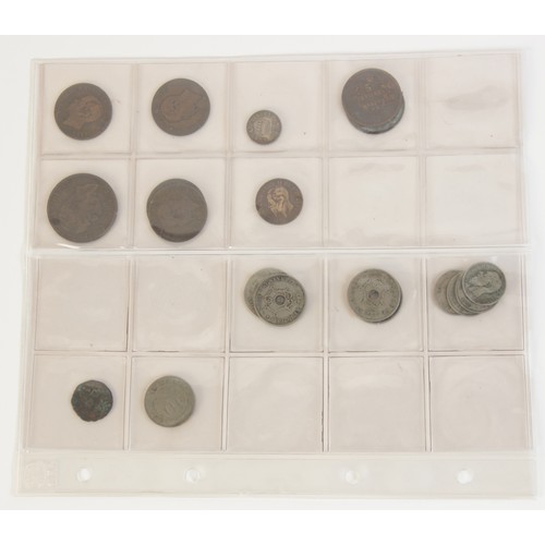 103 - A collection of ninety-nine 18th century and later silver, copper and cupro-nickel global coinage, t... 