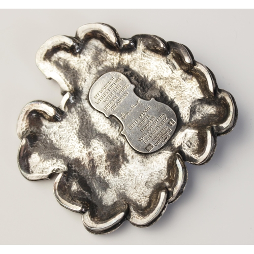 124 - Arman, ‘Violins Accumulation’, silver plated sculptural paperweight for Christofle, inscribed ‘Arman... 