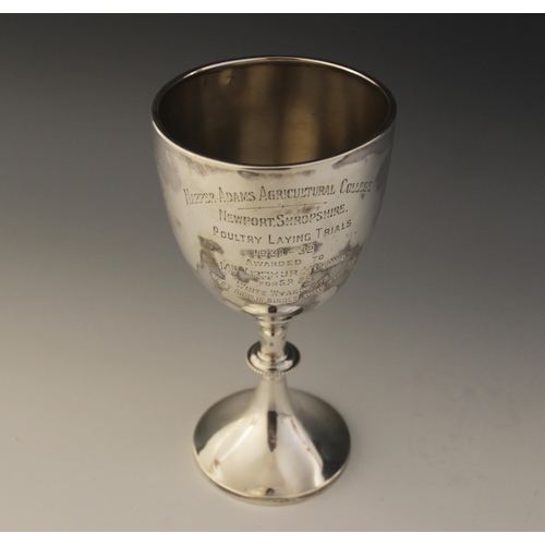 5 - Agricultural Interest: A George V silver trophy cup, Vaughton & Sons, Birmingham 1932, of typical fo... 