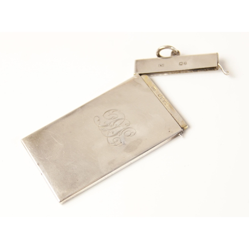 6 - A Victorian silver card case, Sampson Mordan & Co, London 1886, of rectangular form, with hinged cov... 