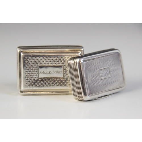 82 - A George III silver vinaigrette, Joseph Wilmore, Birmingham 1816, of rectangular form with scale dec... 